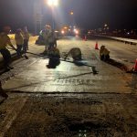 Rapid set concrete for overnight road repair