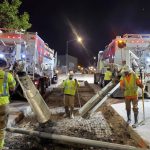 On-Demand Concrete repairing road with rapid set concrete in Colorado